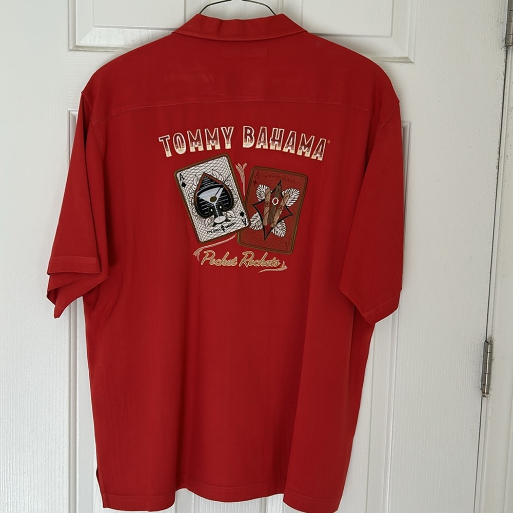 Tommy Bahama Silk Red Men's Button-up Shirt ❤️